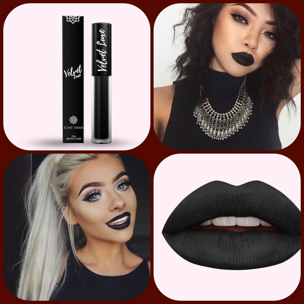 Tony and Dash Midnight Black Velvet Luxe lip